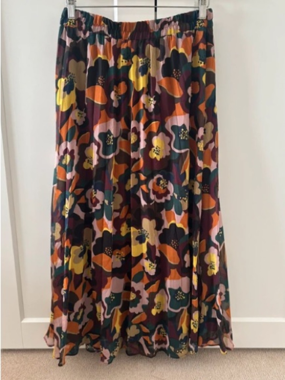 Tu Clothing Floral Print Chiffon Midi Skirt US 8 / UK 12